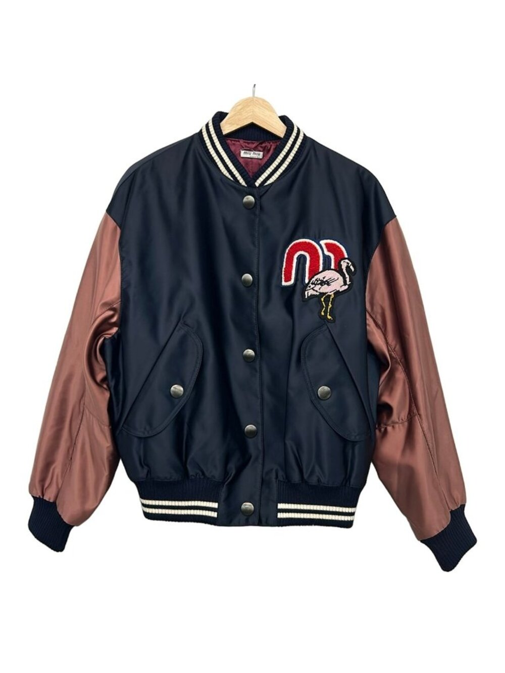 Miu Miu Jacket M Navy Pink Beige 42